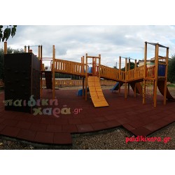 Σύνθετο όργανο με 3 τσουλήθρες και αναρριχήσεις
